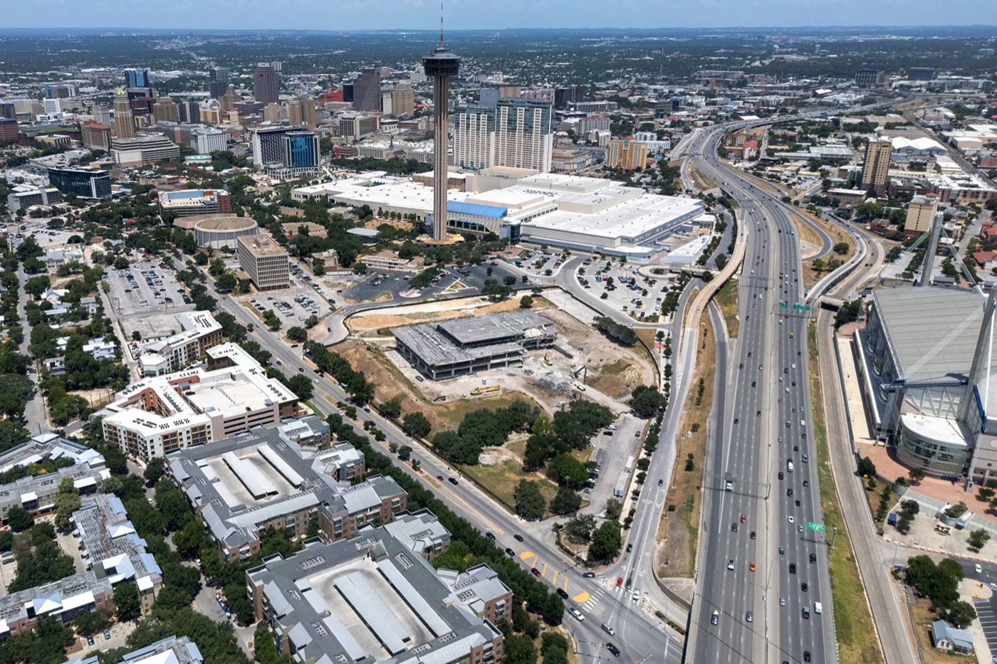 Aerial view of the Project Marvel district site